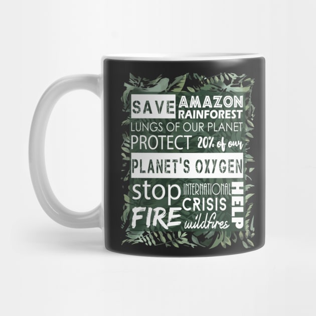 Save the Amazon rainforest - Lungs of our planet - 20% of the oxygen of our planet - Stop the fire - Forest fires - International crisis - Help by GDCdesigns